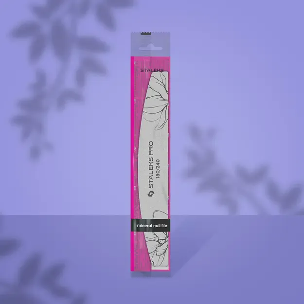 Vienkartinė mineralinė nagų dildė STALEKS EXPERT 40 180/240 gr., pusmėnulio formos