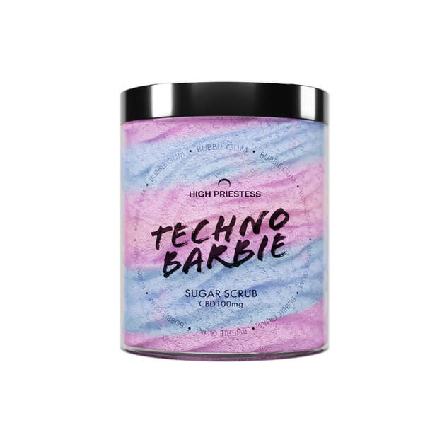 HIGH PRIESTESS kūno šveitiklis su CBD "Techno Barbie" 300 ml