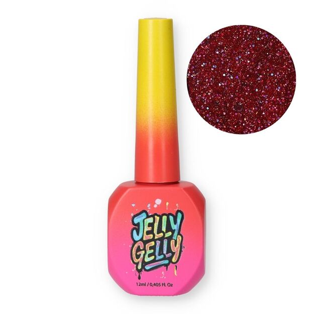 Jelly Gelly gelinis lakas Glitter Sparkling Flame, 12 ml