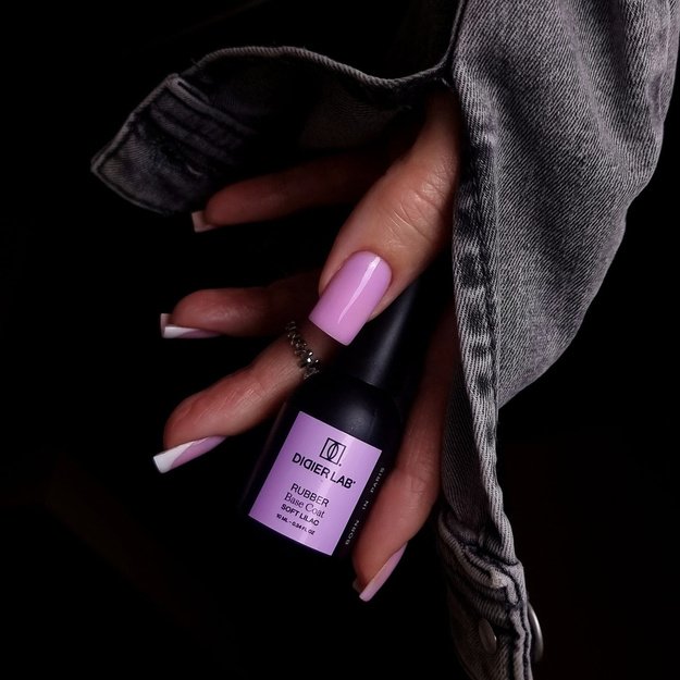 Kaučiukinė maskuojanti bazė Didier Lab Rubber Base Coat, Soft Lilac, 10 ml