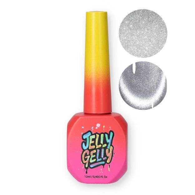 Jelly Gelly top coat, Silver Glaze, 12 ml