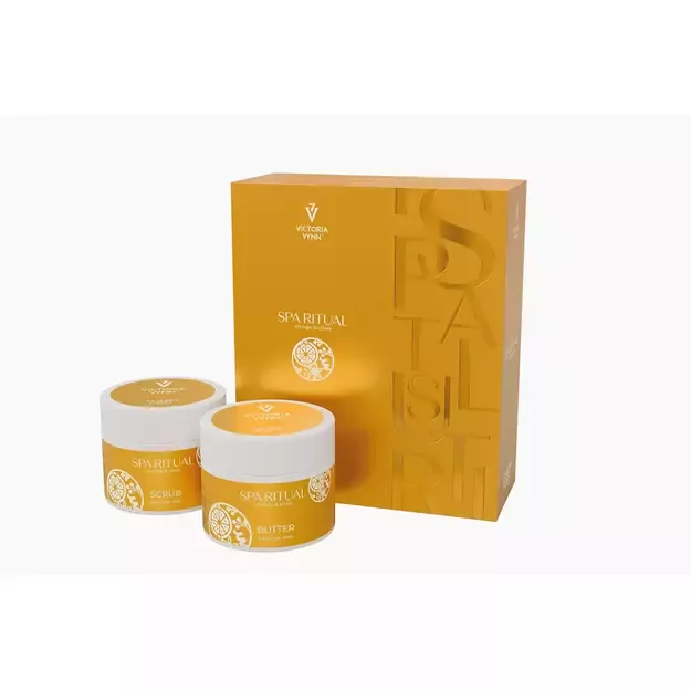 Kūno šveitiklio ir kūno sviesto rinkinys PharmFoot SPA Ritual SET orange & clove