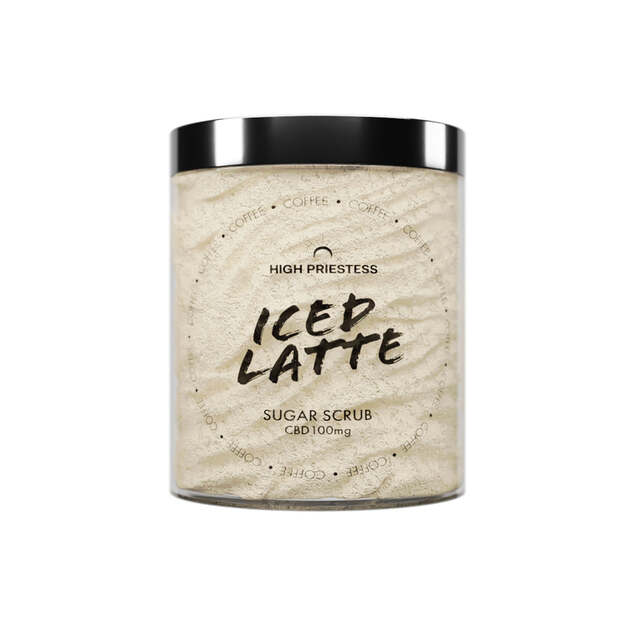 HIGH PRIESTESS kūno šveitiklis su CBD "Iced Latte" 300 ml