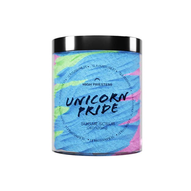 HIGH PRIESTESS kūno šveitiklis su CBD "Unicorn Pride" 300 ml