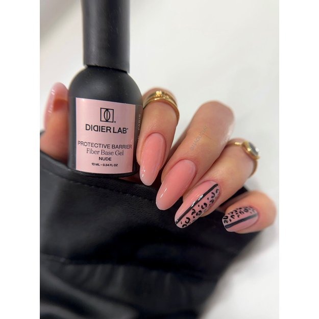 Bazė su stiklo pluoštais Didier Lab Smart Fiber Base Coat, Nude, 10 ml