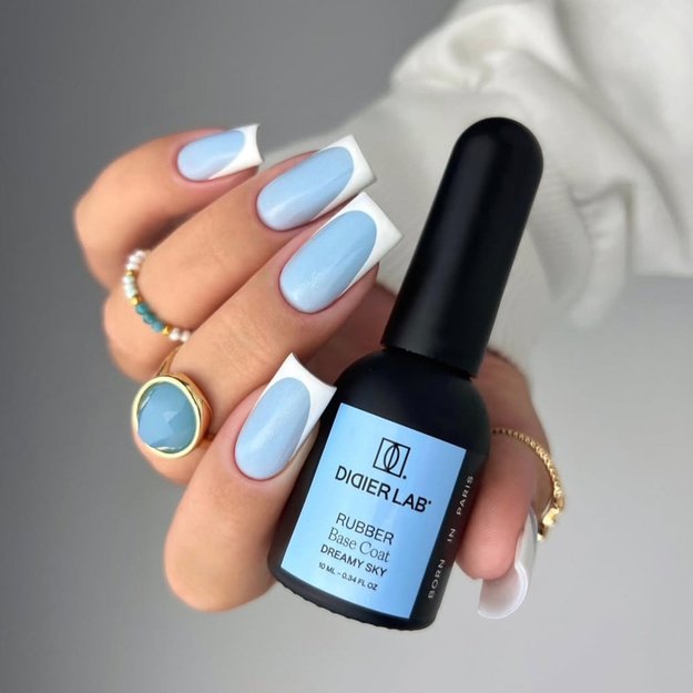 Kaučiukinė maskuojanti bazė Didier Lab Rubber Base Coat, Dreamy Sky, 10 ml
