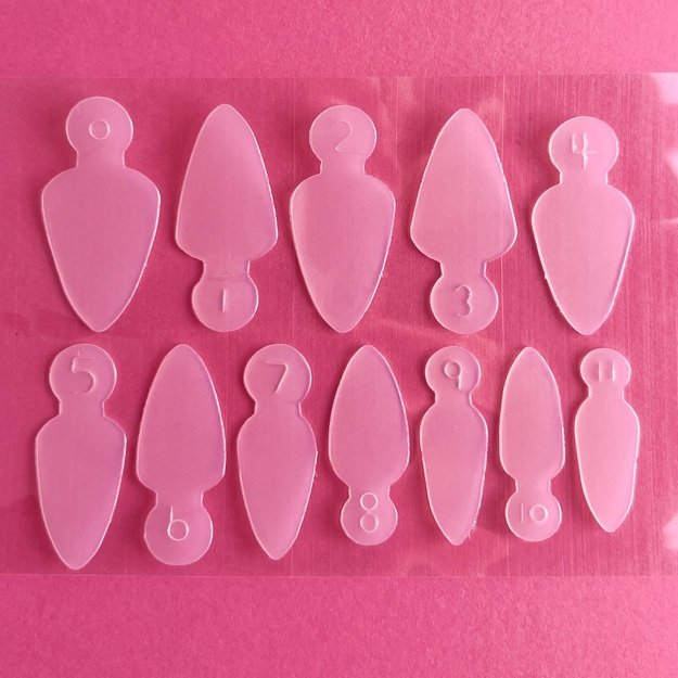 Jelly Gelly silikoniniai padeliai viršutinėms formelėms, 12 dydžių