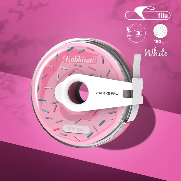 Vienkartinė abrazyvinė juosta klijuojamoms dildėms STALEKS EXPERT 180 gr., plastikiniame dėkle