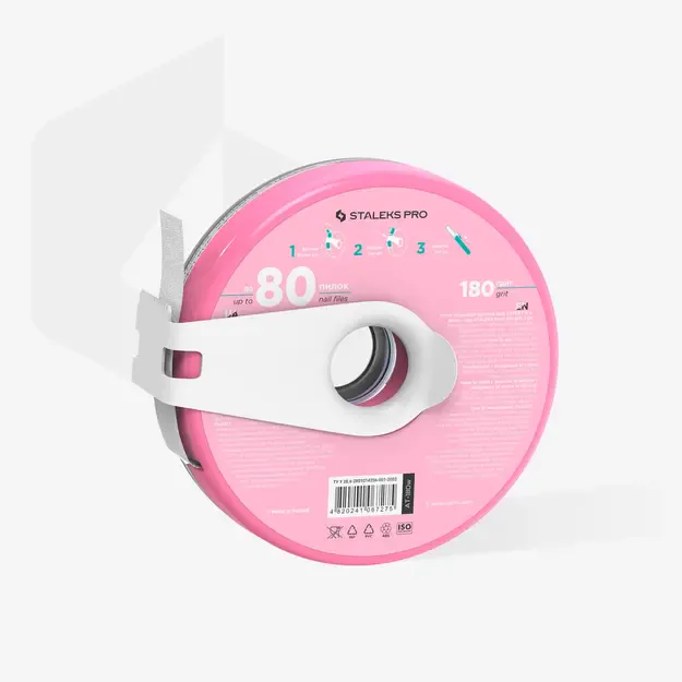 Vienkartinė abrazyvinė juosta klijuojamoms dildėms STALEKS EXPERT 180 gr., plastikiniame dėkle 1