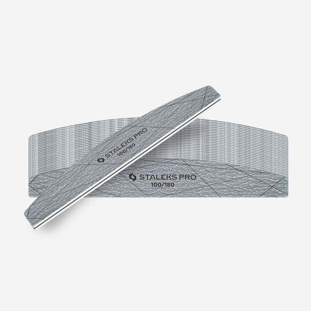 Vienkartinė mineralinė nagų dildė STALEKS SMART 100/180 gr., pusmėnulio formos (25vnt.) 2