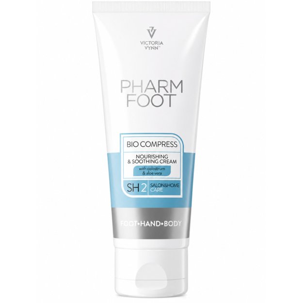 Pėdų, rankų ir kūno kremas su priešpieniu ir aloe vera Pharmfoot Bio Compress, 250 ml 