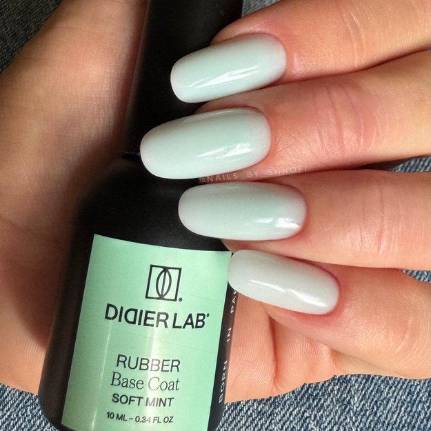 Kaučiukinė maskuojanti bazė Didier Lab Rubber Base Coat, Soft Mint, 10 ml