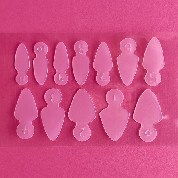 Jelly Gelly silikoniniai padeliai viršutinėms formelėms, 12 dydžių