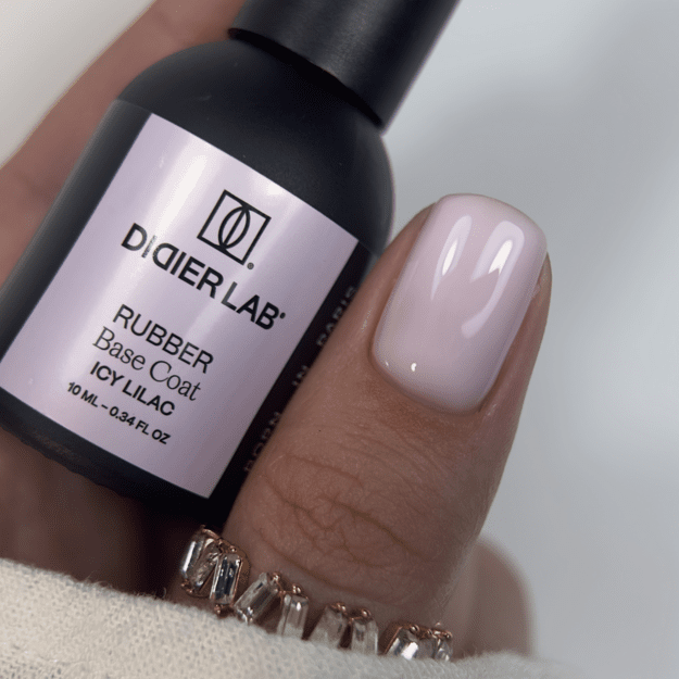 Kaučiukinė maskuojanti bazė Didier Lab Rubber Base Coat, Icy Lilac, 10 ml