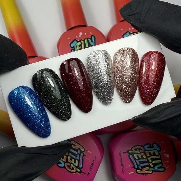 Jelly Gelly gelinis lakas Glitter Hot Spell, 12 ml 2
