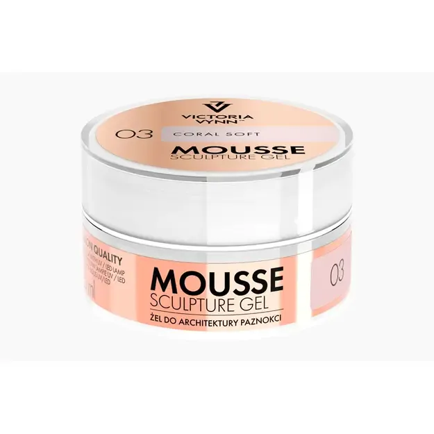 Tiksotropinis gelis Victoria Vynn Mousse 03 Coral Soft, 15 ml